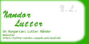 nandor lutter business card